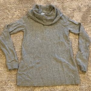 Mimi Maternity Gray Cowl Neck Sweater - L